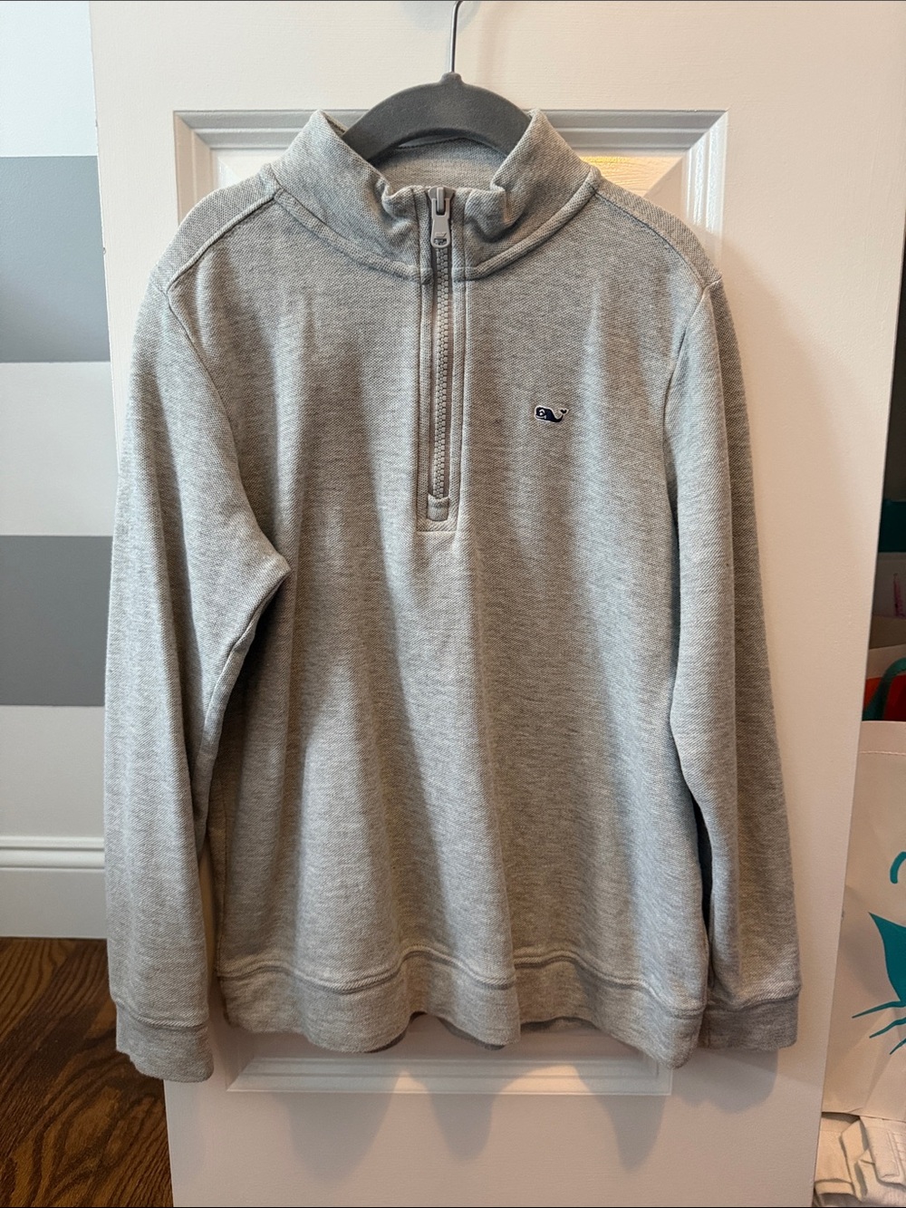 Vineyard Vines boys Light Gray Half-Zip Pullover Sweater